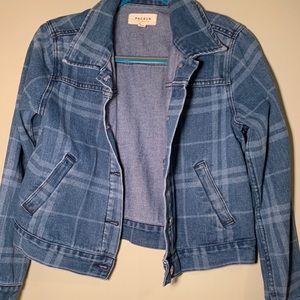 Pascun Flannel Printed Denim Jacket